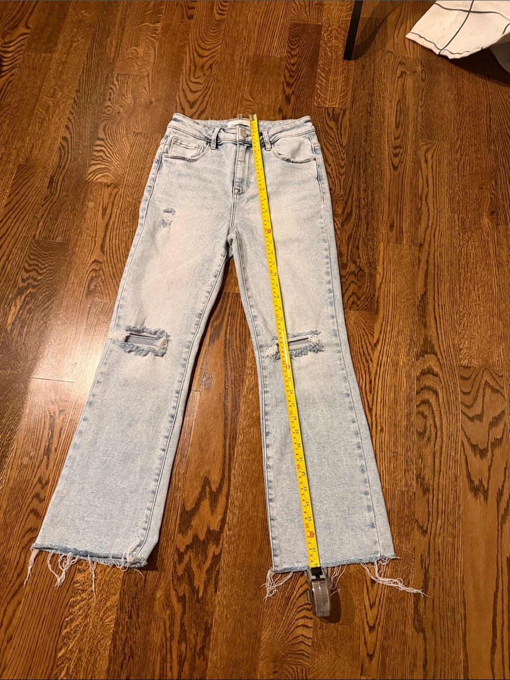 Risen Light denim distressed knee ankle jean 7/28 - Picture 12 of 14